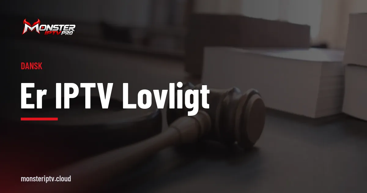 Banner med teksten er IPTV lovligt over en dommerhammer