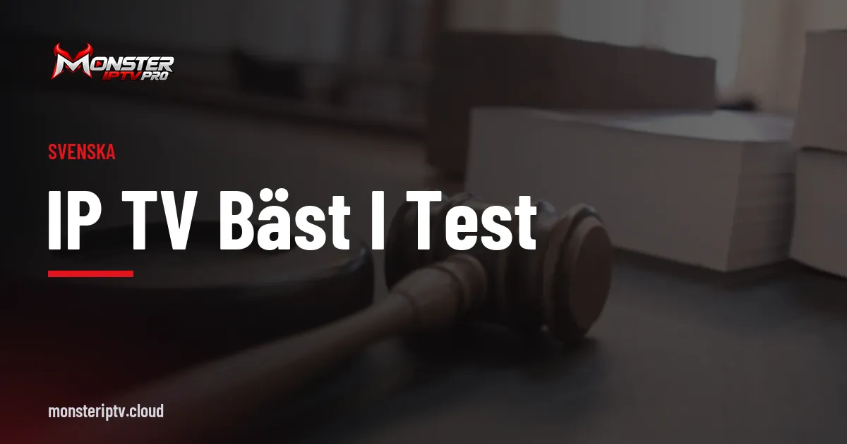 Banner med texten IP TV bäst i test över en domarklubba