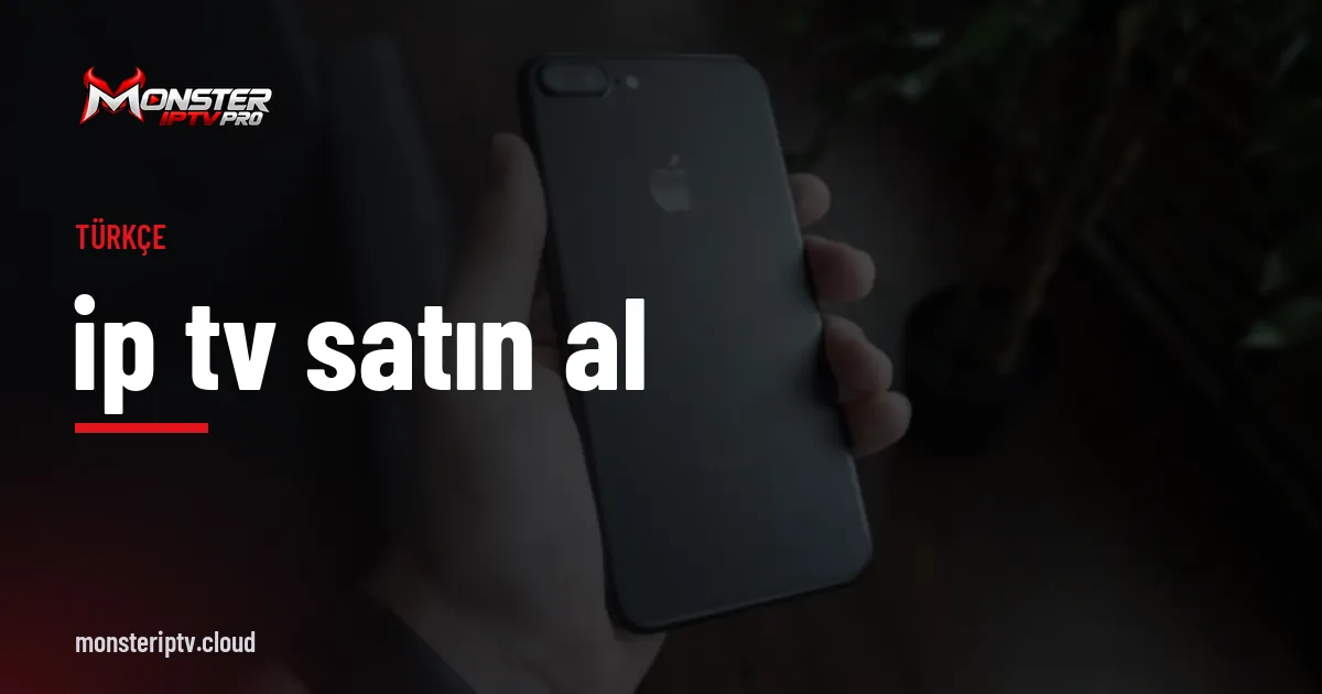 ip tv satın al yazılı banner, masa üzerinde siyah bir akıllı telefon