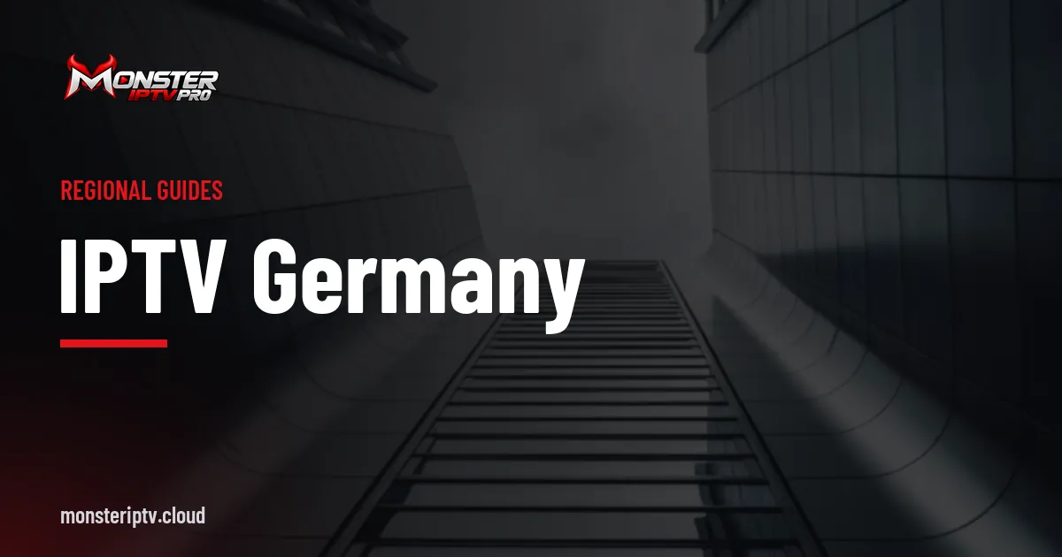 IPTV Germany banner over a street in Berlin