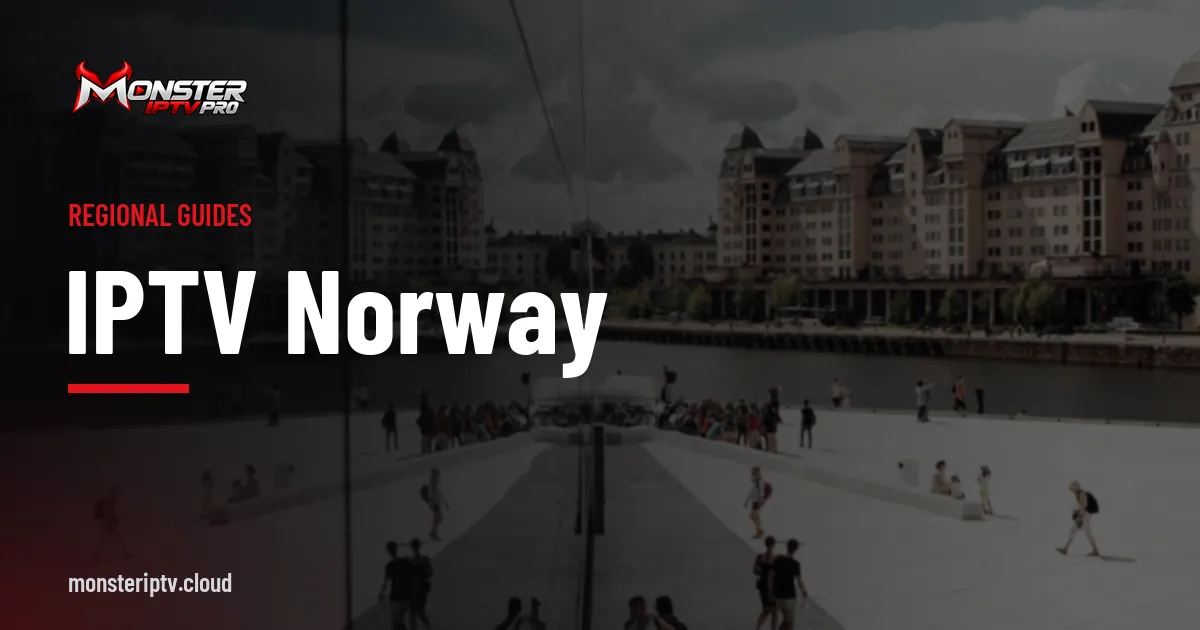 IPTV Norway banner over a street in Oslo