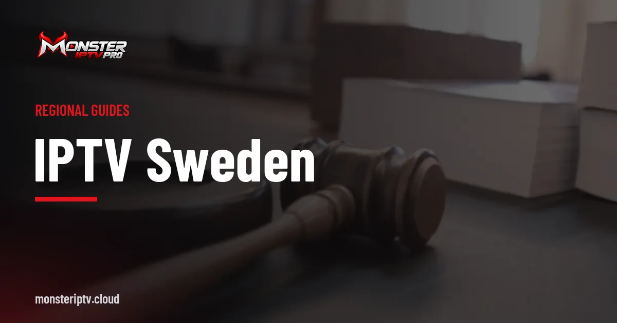 IPTV Sweden banner over a judge's gavel