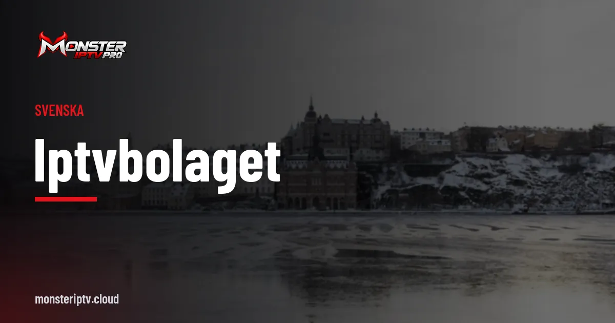 Banner med texten iptvbolaget över en gata i Stockholm