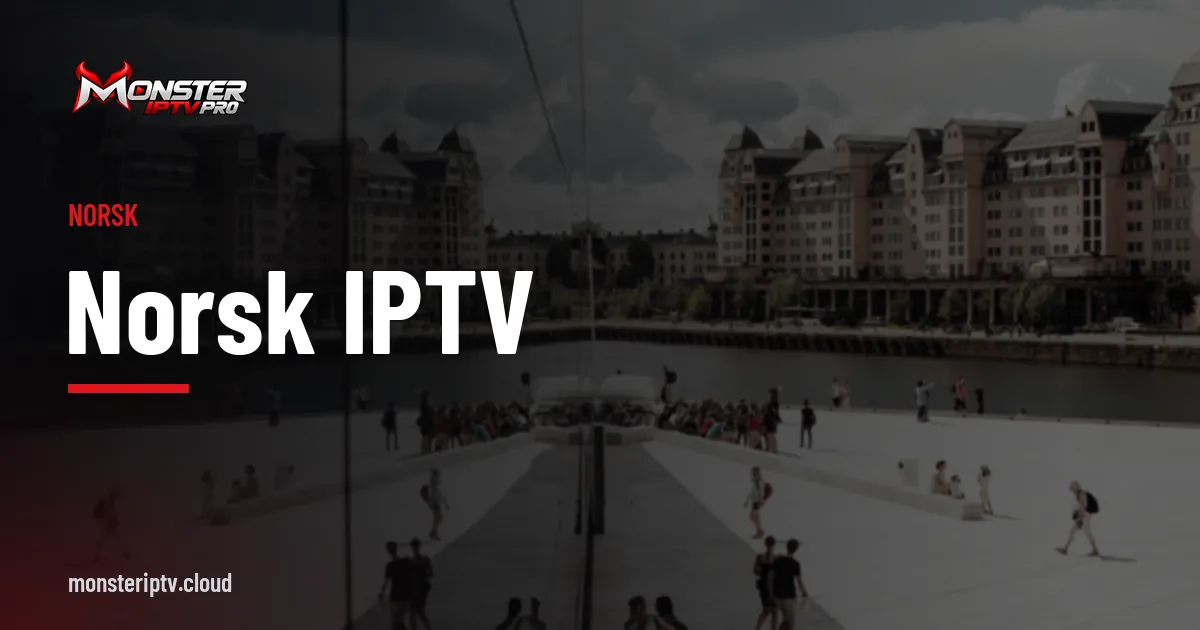 Banner med teksten norsk IPTV over en gate i Oslo