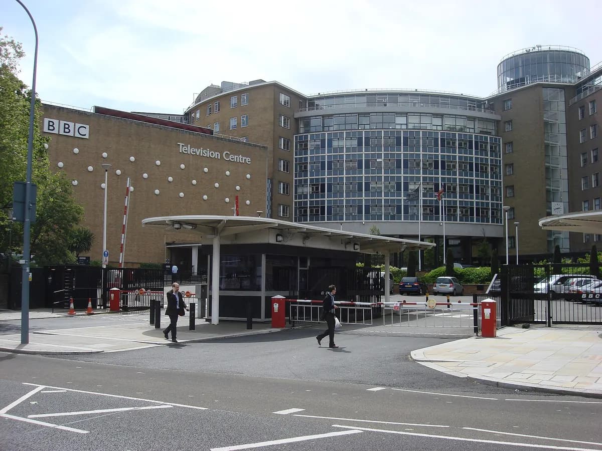 A historic television centre building, a reminder that broadcasters own the rights to their content