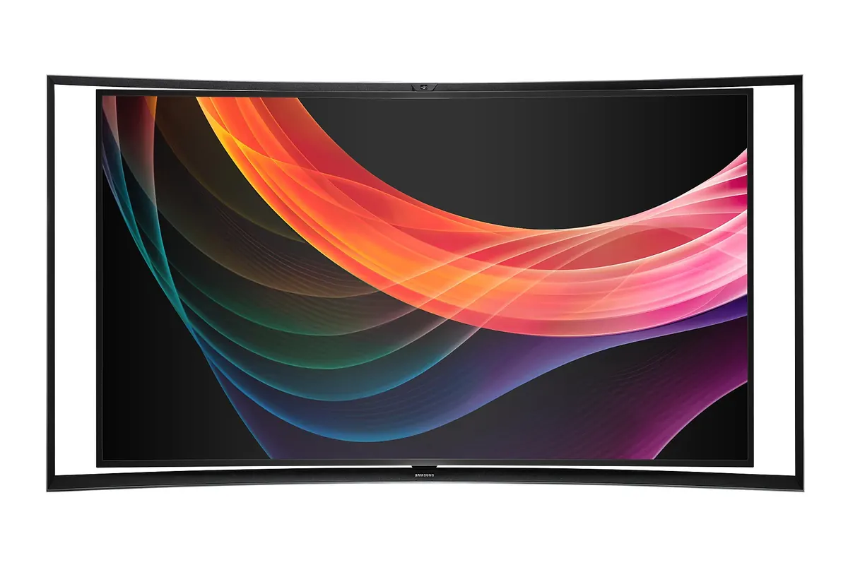 A Samsung smart TV with Italian broadcaster apps on the home screen