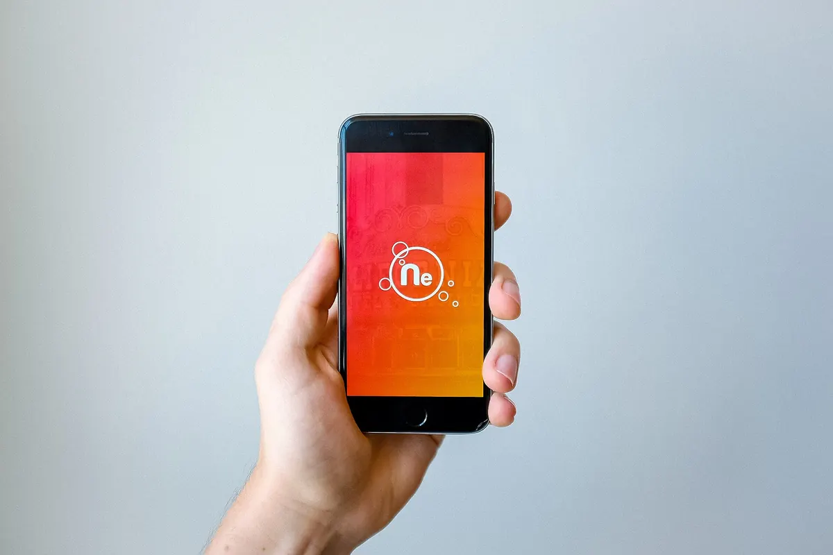 Smartphone held in one hand