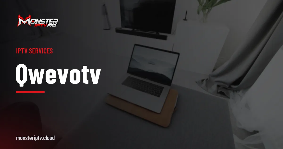 qwevotv banner over a living room with a television