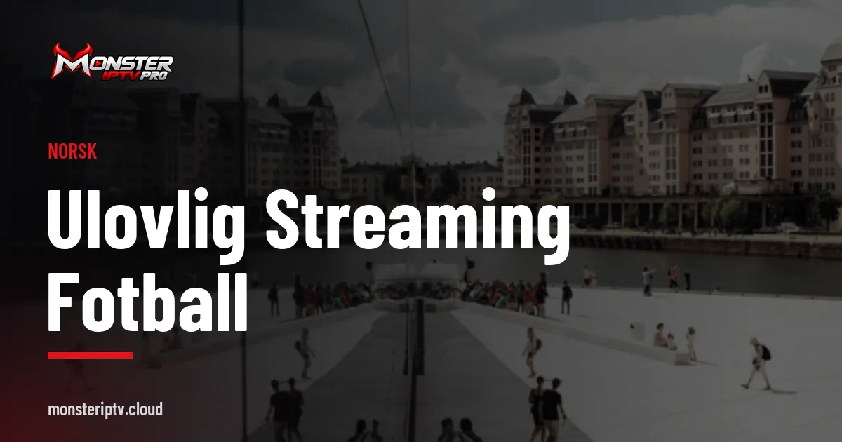 Banner med teksten ulovlig streaming fotball over en gate i Oslo
